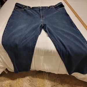 Lands' End‎ Square Rigger Men's Jeans 48x30 Denim Traditional Fit Suspender